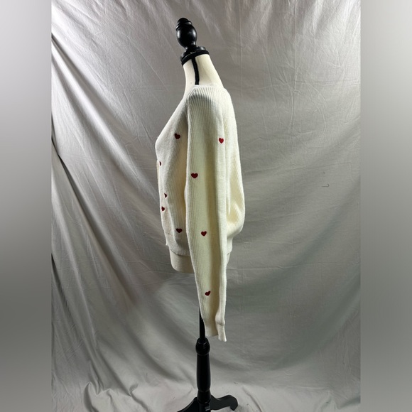 Beige Frenchy Heart Embroidery Button Front Cardigan - Picture 11 of 11